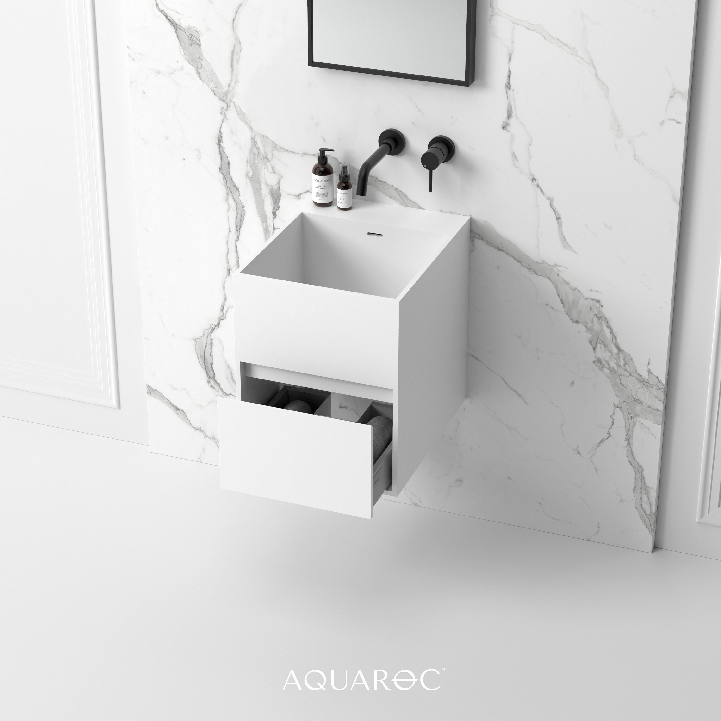 Kudos Stone Vanity Unit 400mm Aquaroc