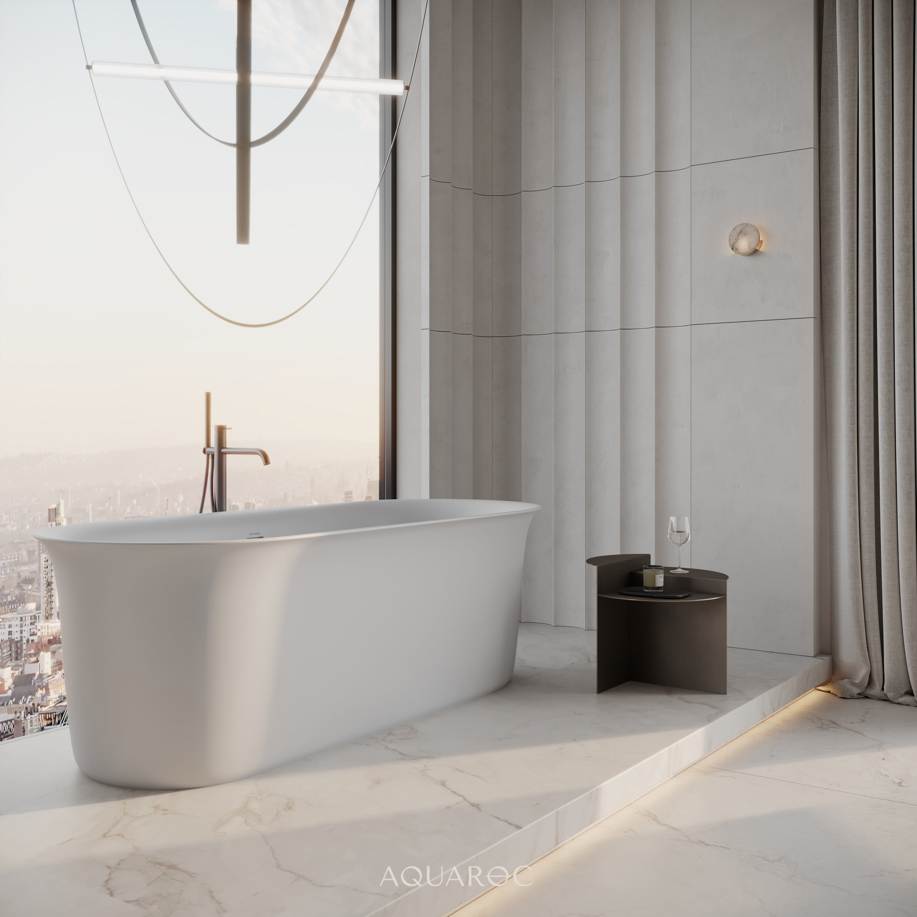 Triton Freestanding Stone Bath 1700mm Aquaroc