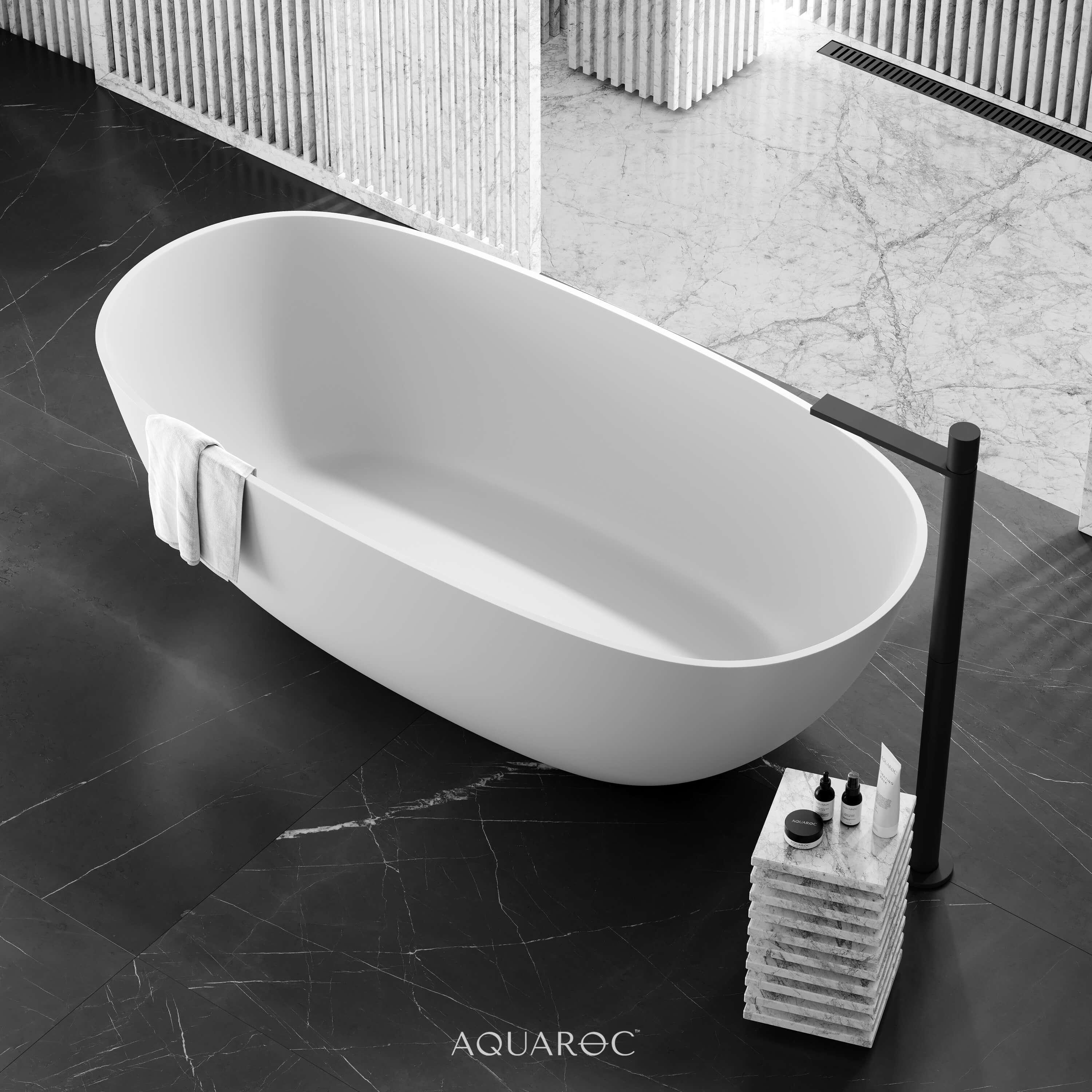 Florence Freestanding Stone Bath 1650mm Aquaroc