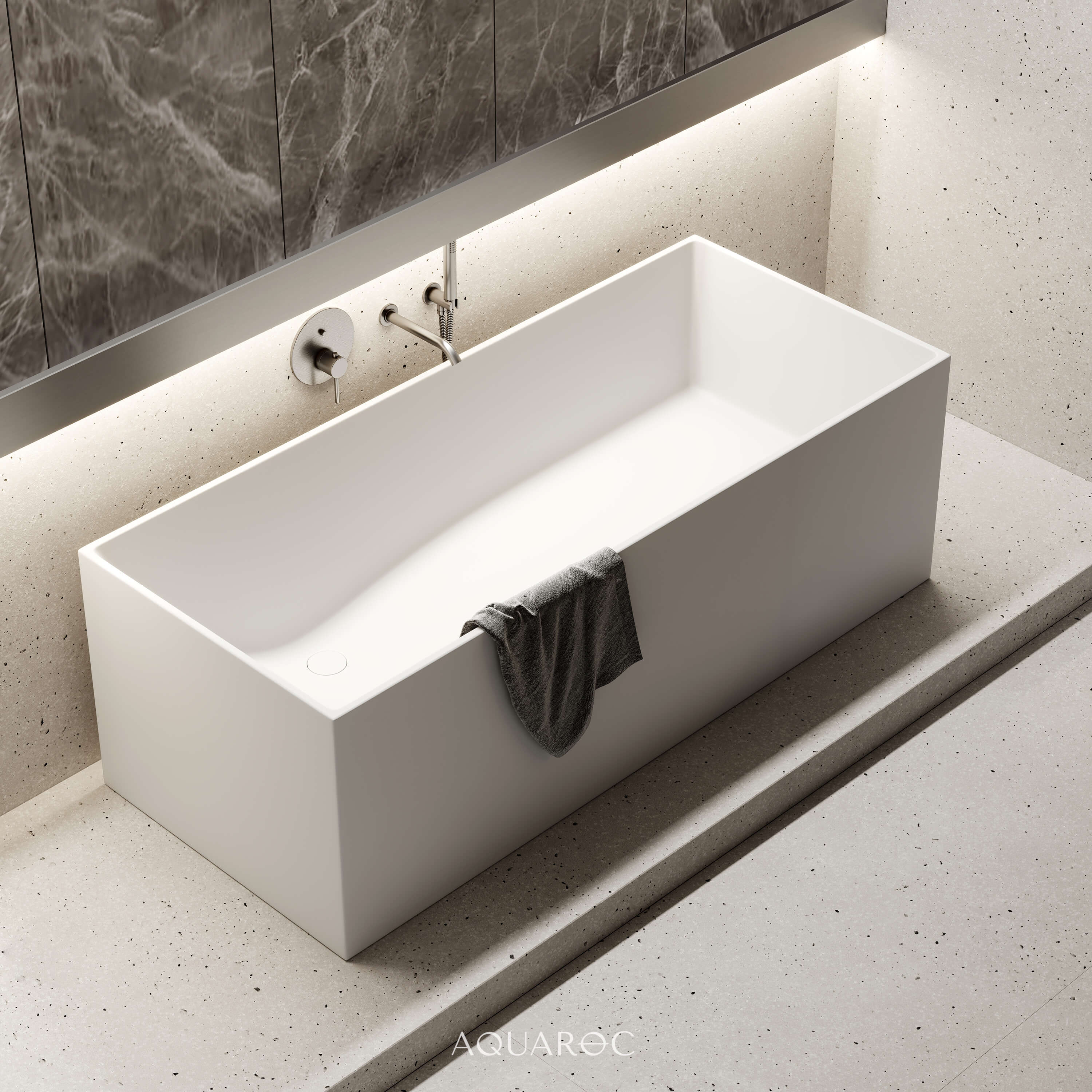 Kudos Freestanding Stone Bath 1700mm Aquaroc